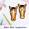 Wrapables Make a Face Stickers, Make Your Own Animal, Food, Dress-Up Stickers, DIY Craft Activities, Party Favors (24 Sheets), Horses